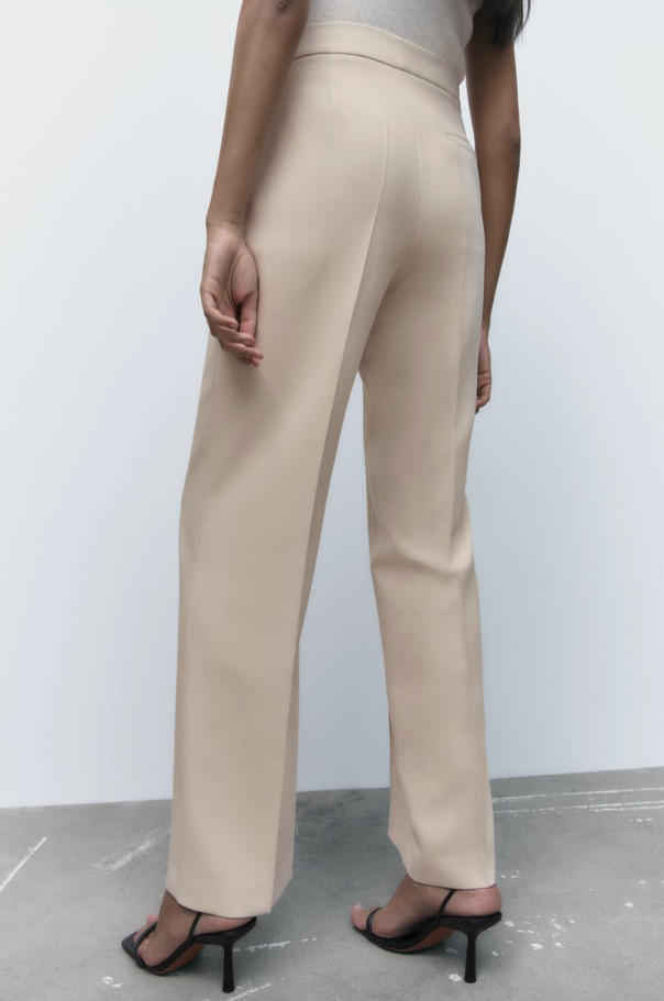 Seamed straight leg pants zara Clearance