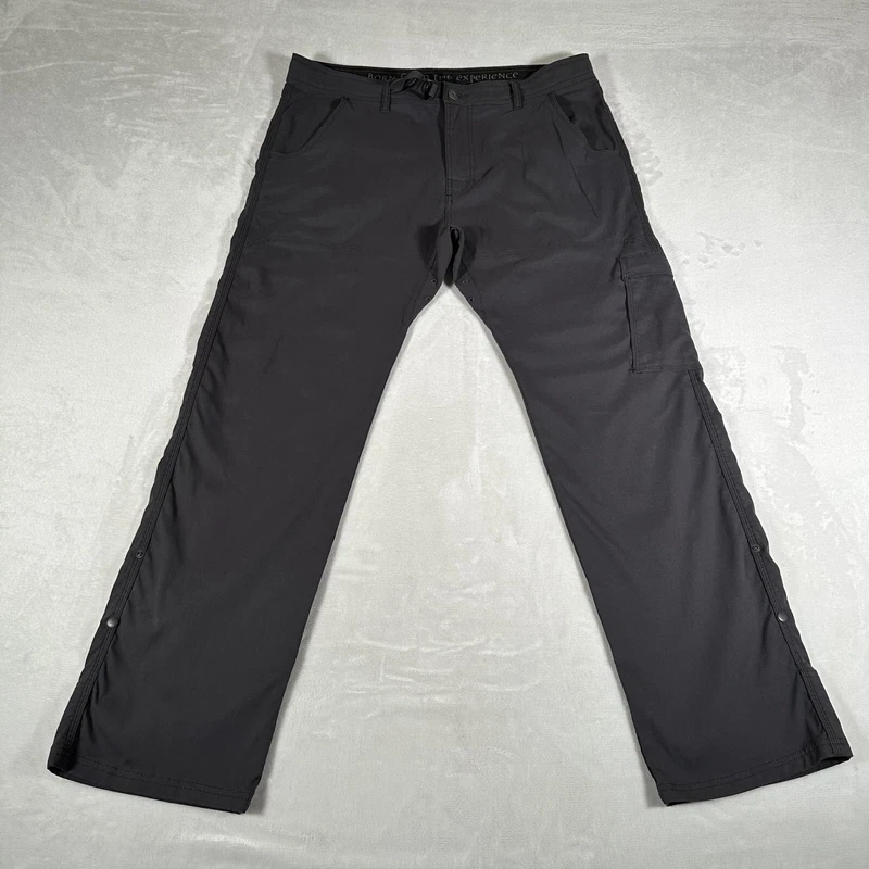 prana straight leg slash pockets adjustable waist pants