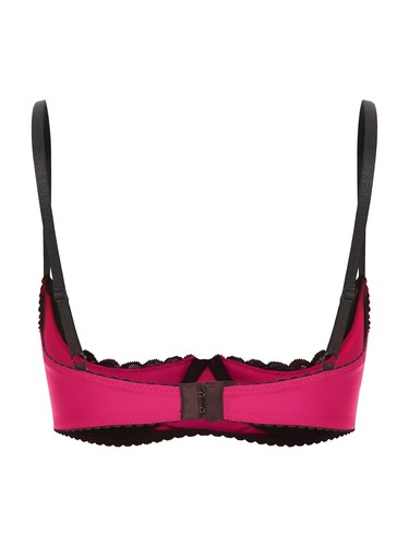 AU Women's Lace 1/4 Cup Shelf Bra Underwire Push Up Tops Lingerie Balconette Bra - Picture 54 of 71