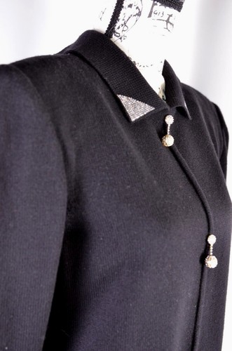 Maglione pullover donna Gucci taglia 46 Italia gioiello lana cashmere 10 US nero - Foto 4 di 12