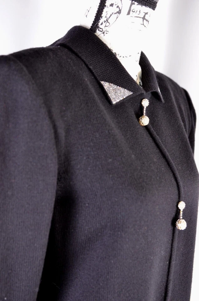 Suéter Pullover Gucci Para Mujer Talla 46 Italia Lana Cachemira Joya 10 EE. UU. Negro Foto 4 de 4