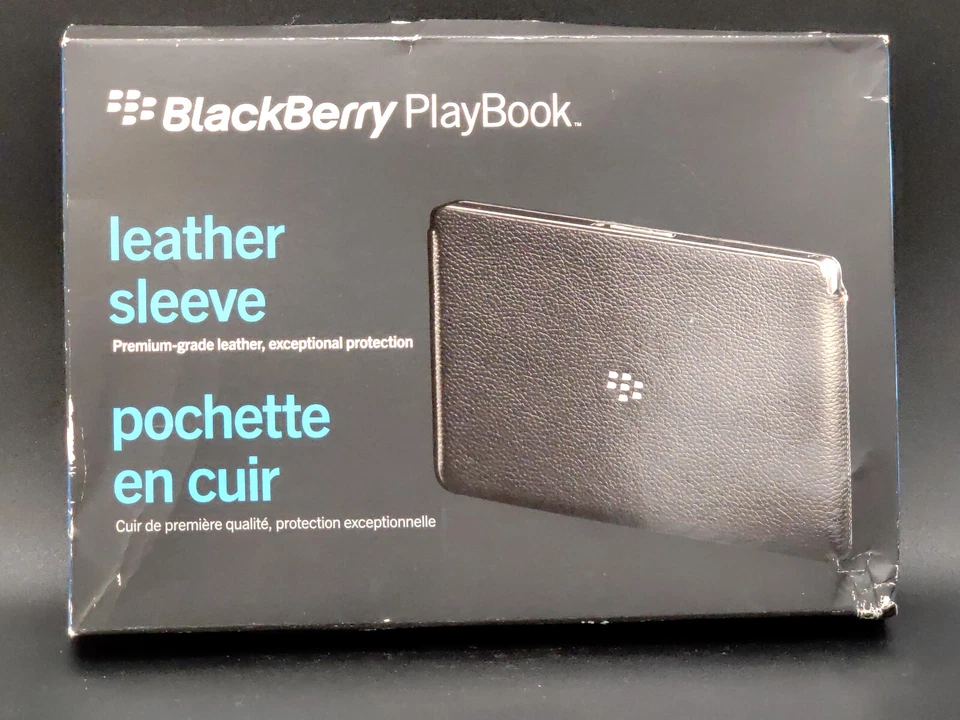 Funda de cuero negra para tableta BlackBerry Playbook *paquete desgastado* Foto 2 de 4