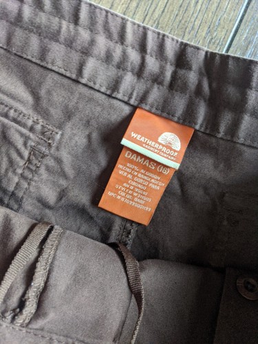 Weatherproof Womens Outdoor Cargo Short Sz 16 Bark Brown Hiking Drawstring NWT - Picture 5 of 12