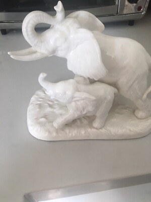 Echt Altmann Vintage Porcelain Elephant And Running Baby | eBay
