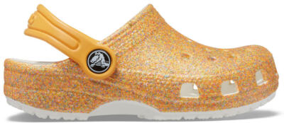 Crocs Kids' Classic Glitter Clog 205441-9BE in orange sorbet Gr.23-39