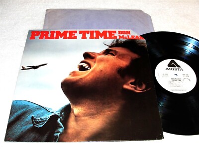 Don McLean ''Prime Time'' 1977 Rock LP, Nice EX!, Arista, Promo White Labels, WLP