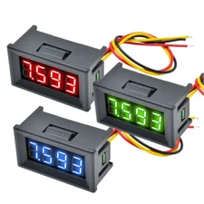 1-10Piece 0.36" LED Display 3-wire Voltmeter Voltage Meter Panel Red/Blue/Green