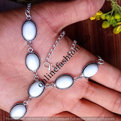 Glorious Opal Gemstone 925 Sterling Silver Plated Handmade 1 PC Necklace