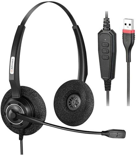 Arama Cuffie per PC, cuffie USB con microfono cancellazione del rumore |  eBay