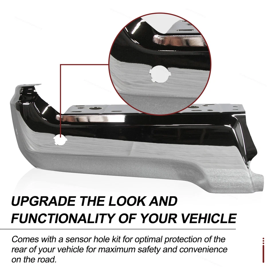 Steel Bumper Face Bar End Cap Drive Side Fits 2017-19 Ford F250 F350 Super Duty — 第 4/4 张图片