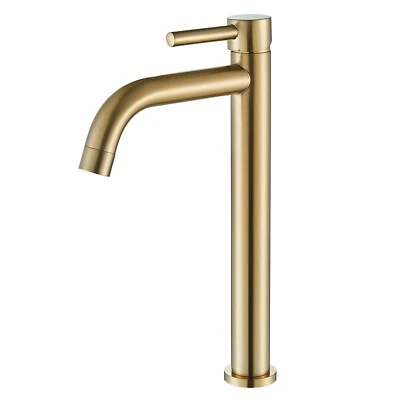 ROZIN Brushed Gold Bathroom Sink Taps Tall Basin Vanity Mixer Tap Single Lever Faucet