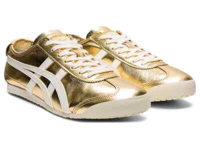 NEW WITH BOX | ORIGINAL BOX MAY CRUSH IN SHIPPING Onitsuka Tiger MEXICO 66 1183B566 201 THL7C2 9401 Gold White