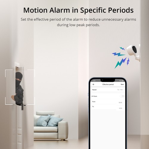 SONOFF CAM Slim Wi-Fi Smart Security Camera ,Two-Way Audio,Motion Detection 2PCS - Picture 7 of 8