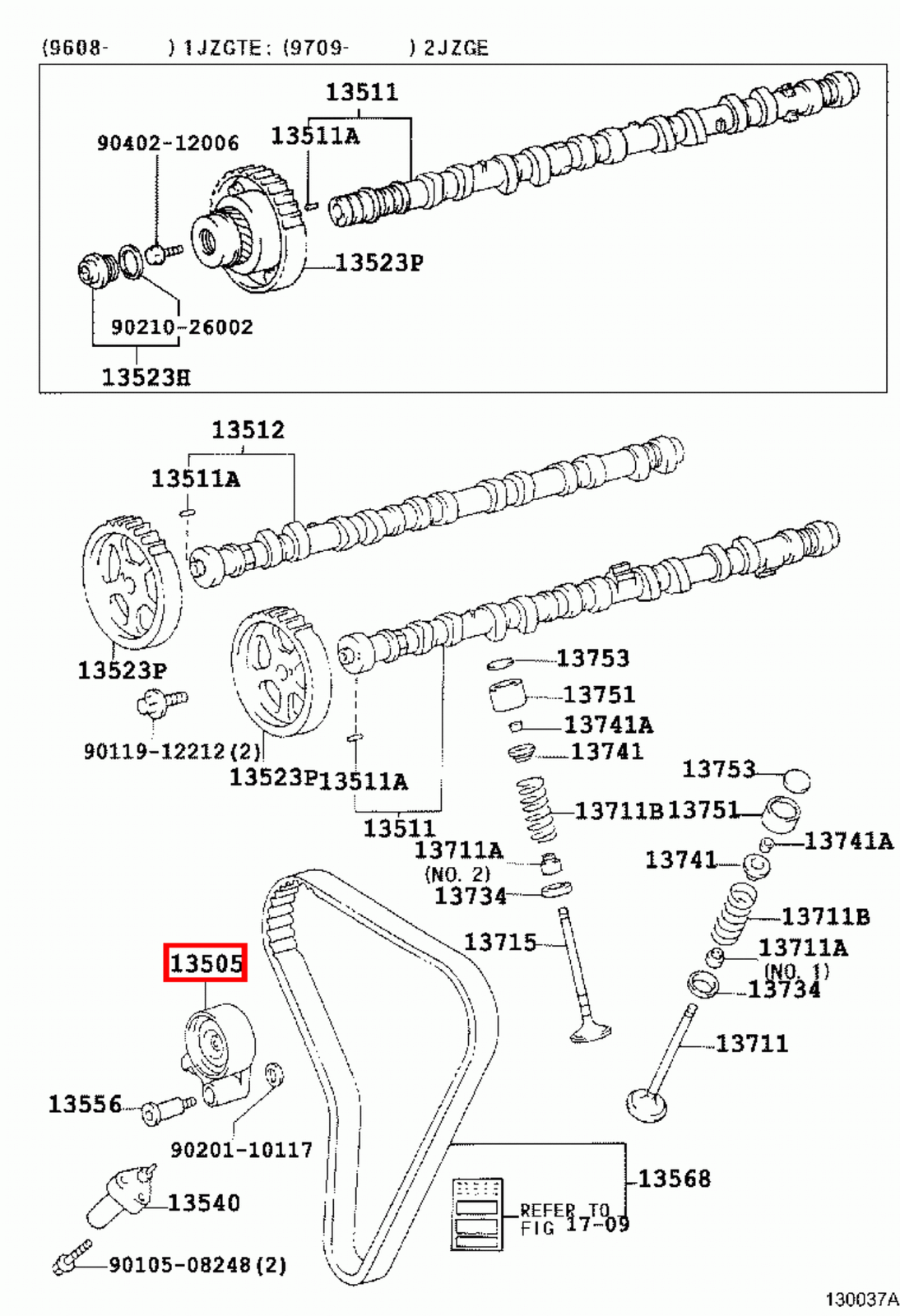 Genuine Chaser JZX90 JZX100 1JZ GTE Timing Belt Idler Tensioner Pulley