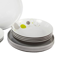 Brunner Melamin Geschirrset Lunch Box Space 16tlg Weiß/Lime – Bild 4