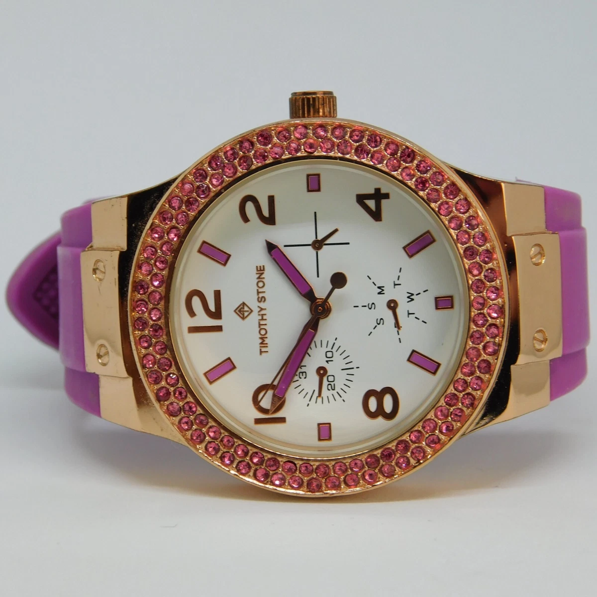 Timothy Stone Facon Lilac Tone Quartz Analog Women s Watch New