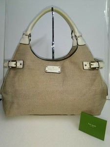 kate spade white and brown purse