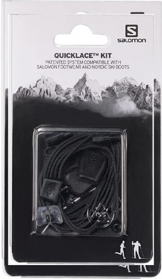 Salomon Quicklace Kit, Set di Lacci Per Scarpe, Semplifica la 42.5 EU, Nero  | eBay