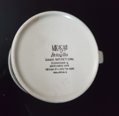 Set 6 Mikasa Intaglio green leaves NATURE'S SONG ceramic Tea Cup / coffee Mug - Picture 4 of 7