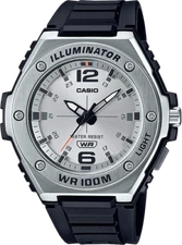 Casio MWA100H-7AV, Analog Watch, Black Resin Band, Illuminator, 100 Meter WR