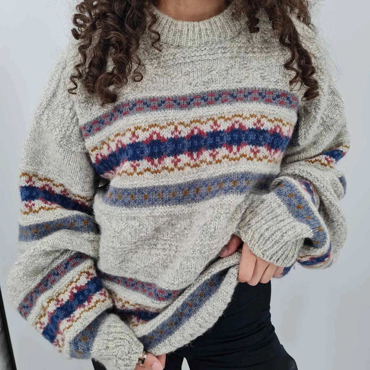 Oversized Fair Isle Sweater