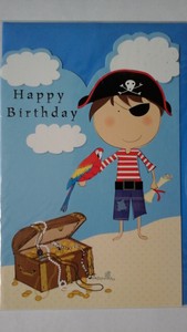 Pirate Joyeux Anniversaire Carte Message A L Interieur De S Amuser Ebay