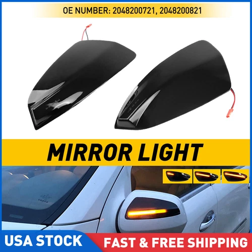 2X Side Turn Mirror Light Signal For Mercedes Benz C300 C350 2008-2012 2008-2011