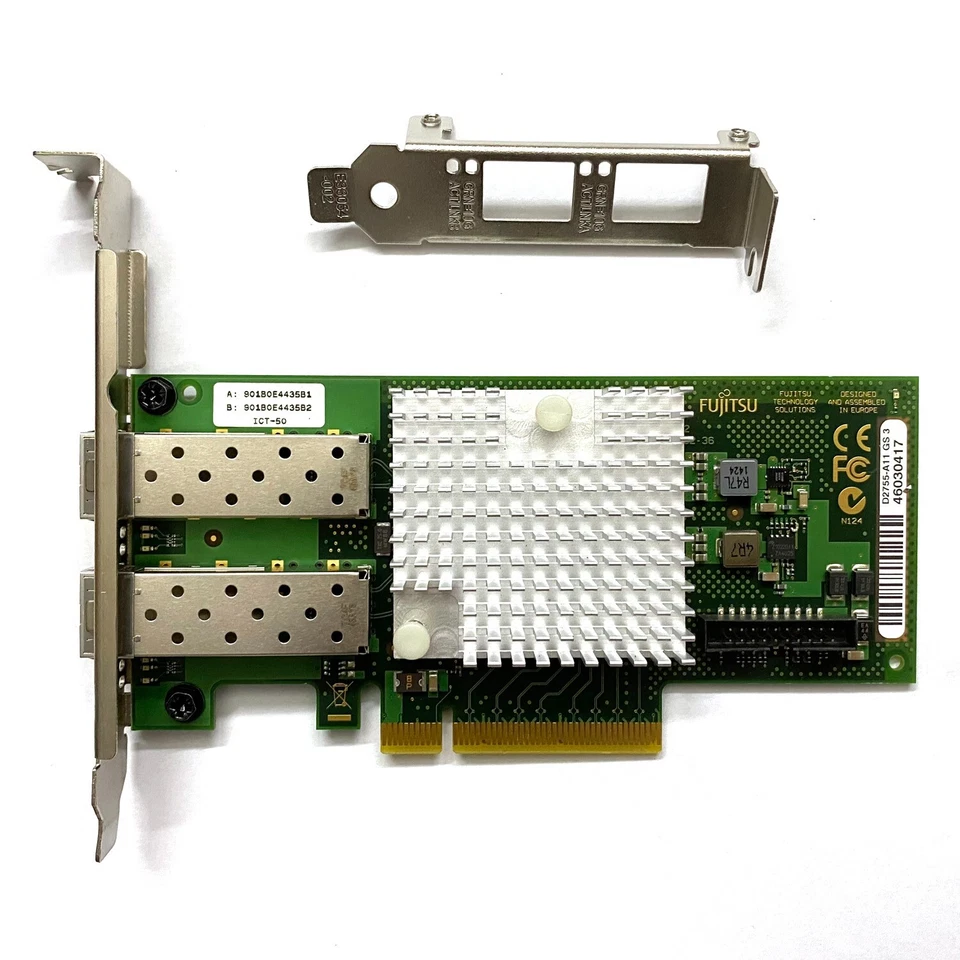 Fujitsu D2755-A11 Dual Port 10Gb SFP+ = Intel 82599E X520-DA2 Ethernet PCIe x 8 - Image 2 of 4