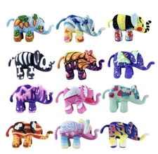 PICK & CHOOSE - Pop Art Soft Plush Mini Elephant 4” Tall &  +6” Length