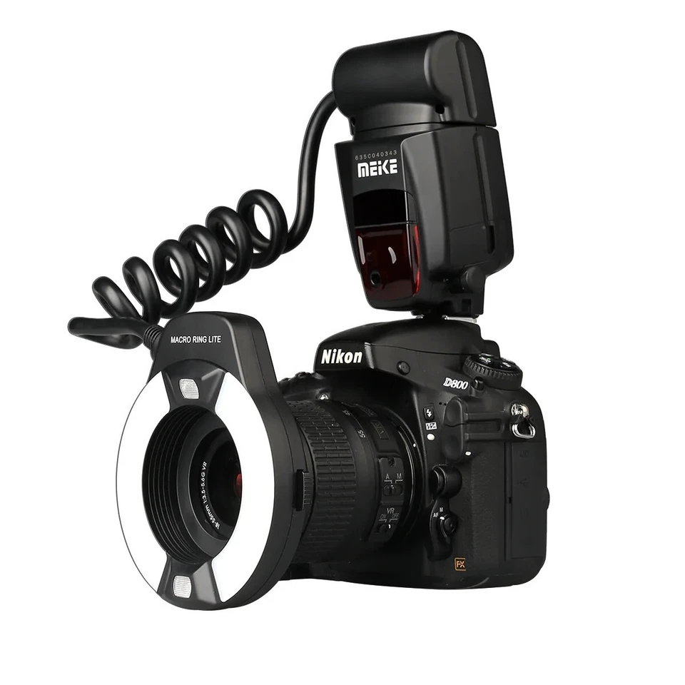 Meike MK-14EXT MK-14-EXT ITTL Macro TTL Ring flash For Nikon D7100 D7000 D5200 - Image 3 of 4