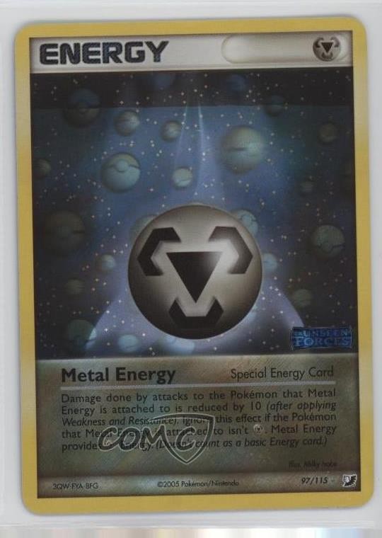 Metal Energy Reverse Foil Pokemon EX Unseen Forces #97 2005