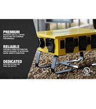 Southwire X-treme Power Distribution Box, Temporary Power Box, 50-Amp, 125/250V,