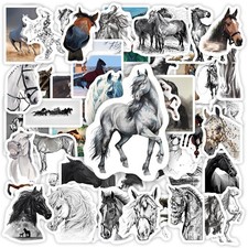 Horse Aesthetics Stickers Equestrian Decorative Scrapbook Art Sketch PVC Waterpr