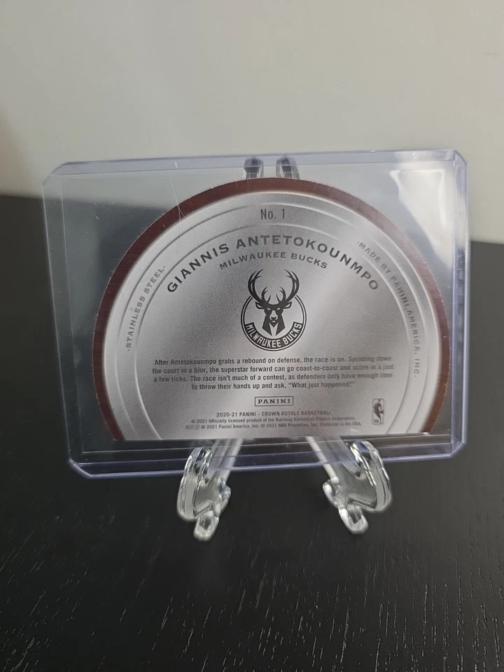2020-21 Panini Crown Royale TEST OF TIME GIANNIS ANTETOKOUNMPO ASIA RED - Image 2 of 2