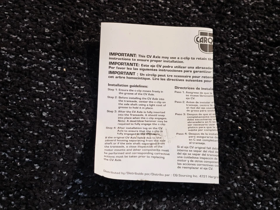 Conjunto de eje CV delantero derecho NCV82011 para Jeep Grand Cherokee 1999-2004 Foto 3 de 4