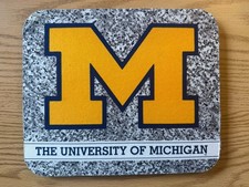 Michigan Wolverines Football Mouse Pad 9.25  x  8  Non  Slip Rubber Base UofM