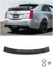 For 13-18 Cadillac ATS ATS-V Sedan Carbon Fiber Rear Roof Top Window Spoiler