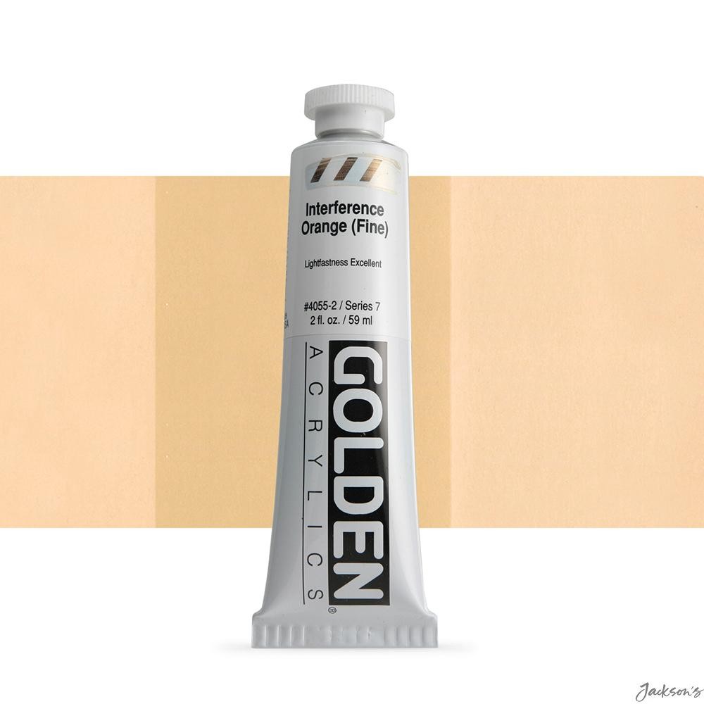 Golden Heavy Body Acrylic Paint 59ml Tube Interference Orange Fine Artist Colour