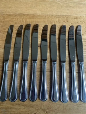 Oneida Edelstahl Besteck 9 Tafelmesser Menümesser 23,2 cm Modell unbekannt - Bild 1 von 4
