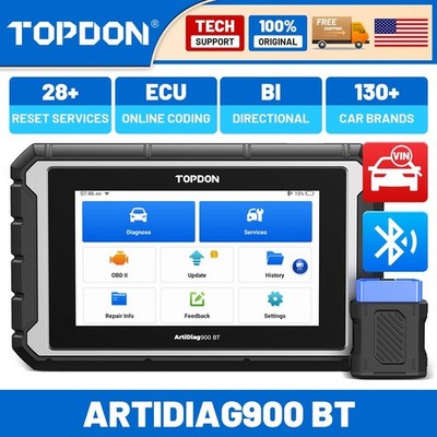 2026 TOPDON AD900BT Bidirectional Scanner Full System Diagnostic Tool ECU Coding