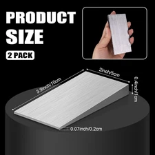 2 PCS Flange Wedge 4 x 2 Inch Beveled Washers Right Angle Wedges Steel Silver...