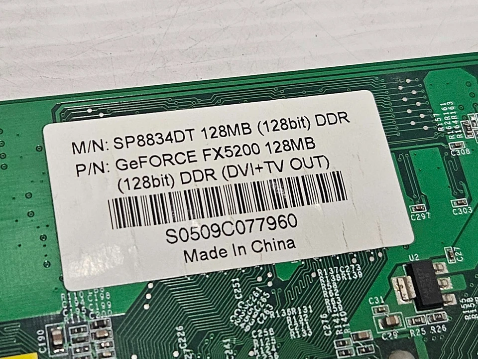 GeForce FX 5200 128MB DDR, 128 BIT, AGP 8x, VGA, DVI, Sparkle SP8834DT, WORKING - Image 4 of 4
