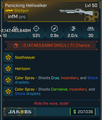 Borderlands 4   MODDED   Hellwalker Rainbow Vomit Max damage   Lvl 50   PS PC XB