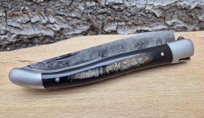 Laguiole Taschenmesser - Fonderie De Laguiole - Büffelhorn - Carbonstahl - Top !