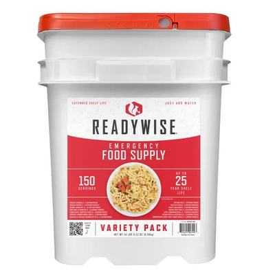 #ad ReadyWise 150 Serving Emergency Food Bucket 150 Total Servings VARIETY PACK $104.99