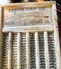 Vintage Columbus washboard Columbus Ohio # 2072