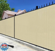 Bynbbur 6' x 25' Privacy Fence Screen Beige Net Fencing 90% Block