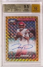 2024 Jayden Daniels Topps Chrome Auto Gold Geometric RC- BGS 9.5 Gem Mint #25/50