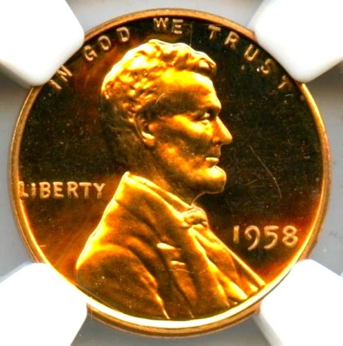 1958 Lincoln Cent, NGC PF 67 RD CAMEO