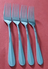 4 Cambridge AURORA 18/0 Stainless Dinner Fork 8 1/4" Center Ridge China